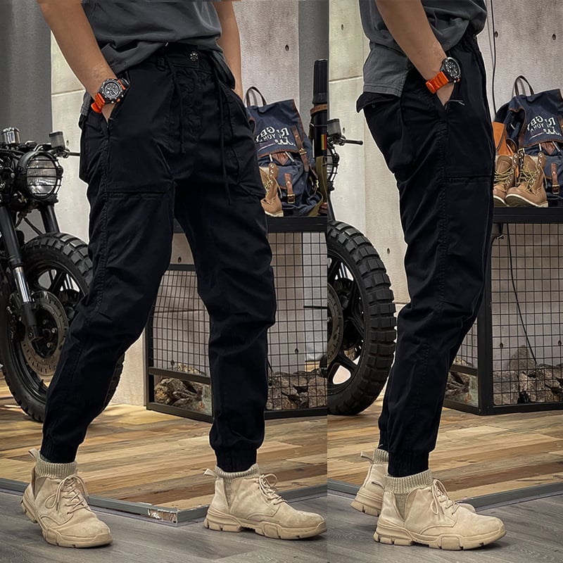 2024 SPRING MEN'S DISTRESSED SLIM FIT BIKER JEANS