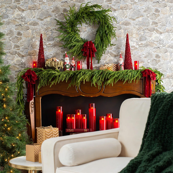 🔥💥Special sale - real touch deluxe norfolk pine garland