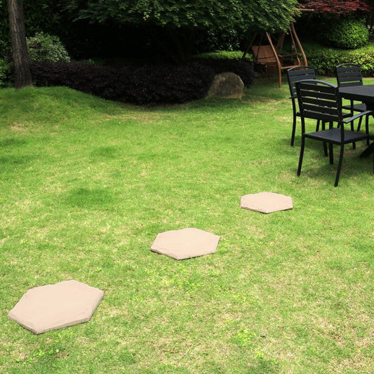 15.5” Decorative Stepping Stones That Stake Into The Ground