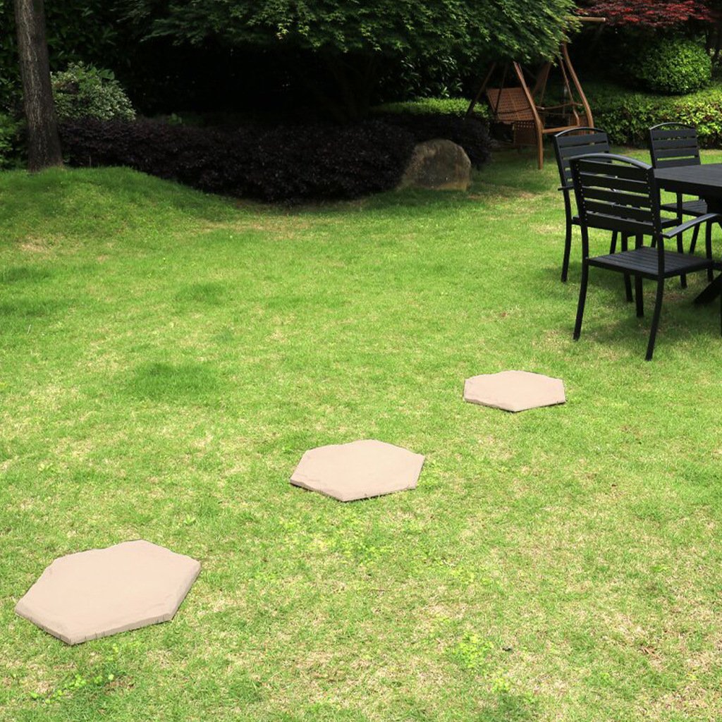 15.5” Decorative Stepping Stones That Stake Into The Ground