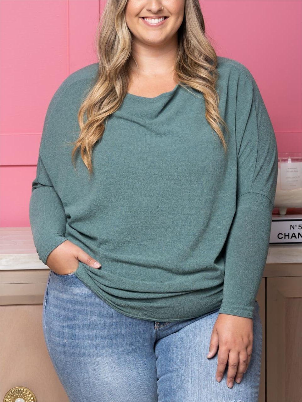 🔥 "Dreamy Knit" Boatneck Dolman Top🎉