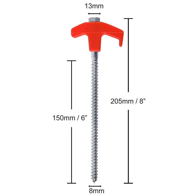 8-Inch Screw-In Tent Stakes