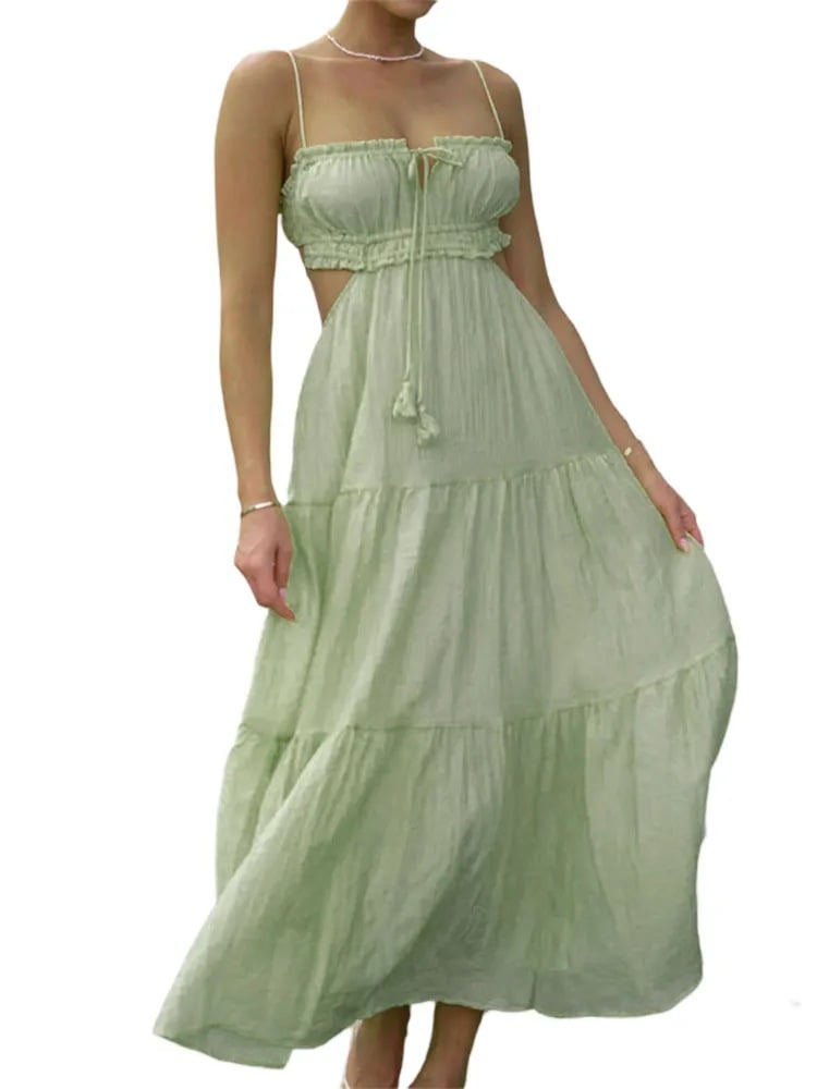 Women Sleeveless Stitching Swing Maxi Dress (Buy 2 Free Shipping)