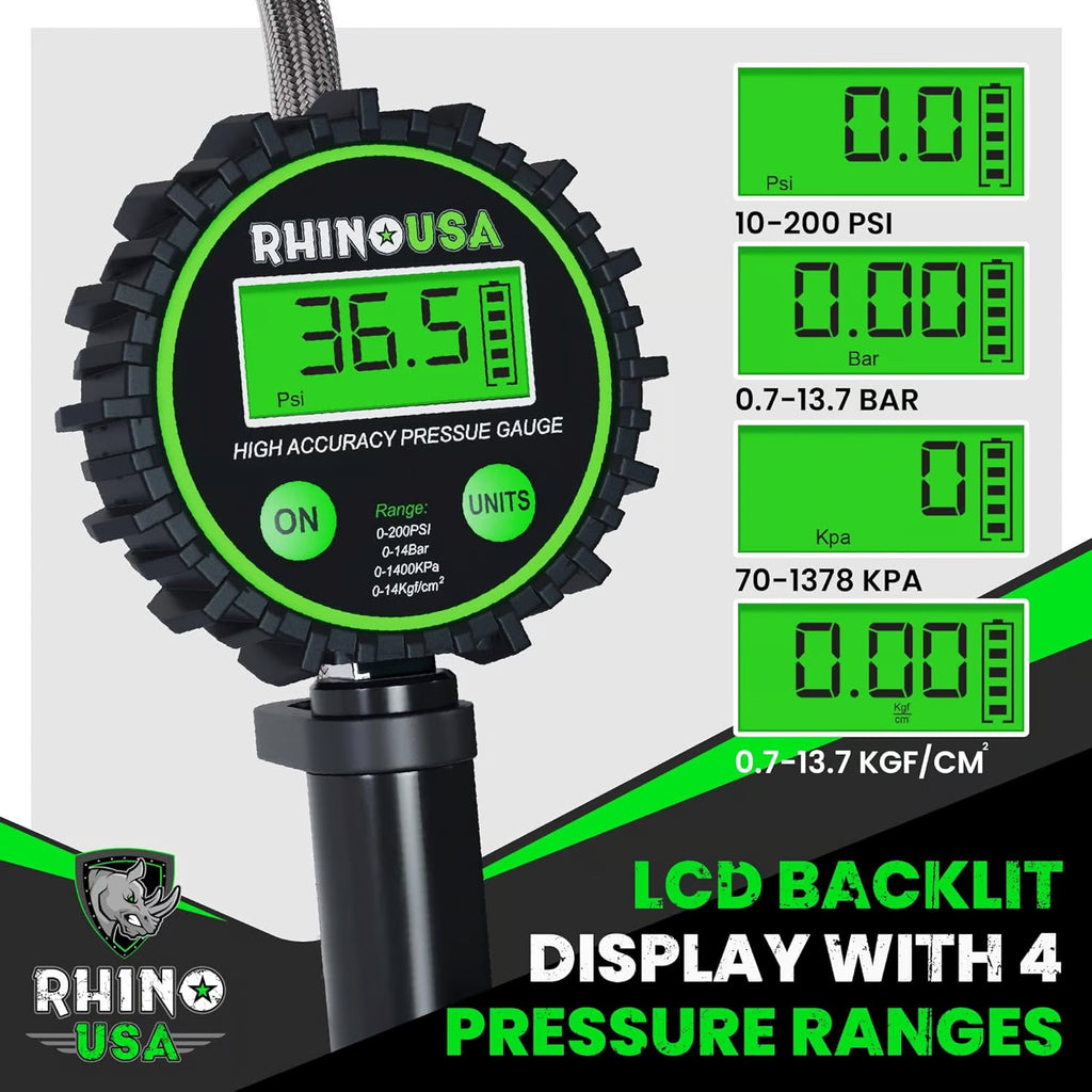 🚗Rhino Digital Tire Inflator with Pressure Gauge