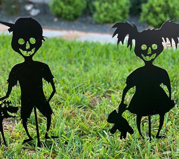 👻Cute and Unique Ghost Zombies - Halloween Yard Decor Metal  Art👻