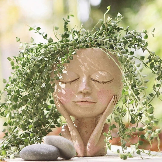 💝2024 HOT SALE-Girl Face Head Planter