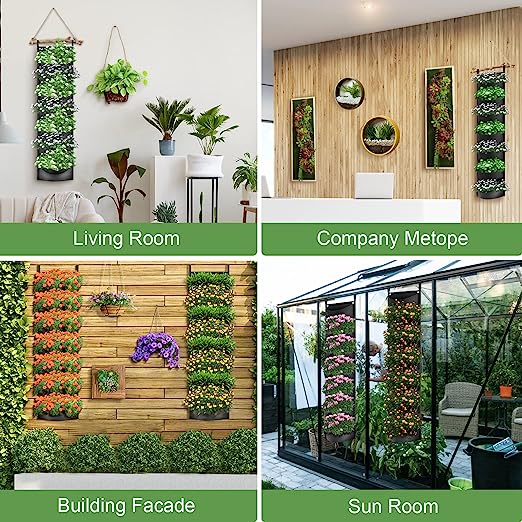 7 Pockets Hanging Vertical Planter