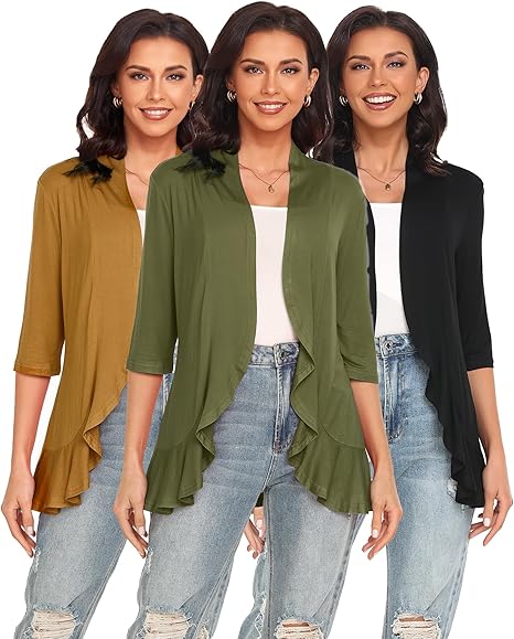 🔥🌺-Women's Casual Lightweight Open Front Cardigans