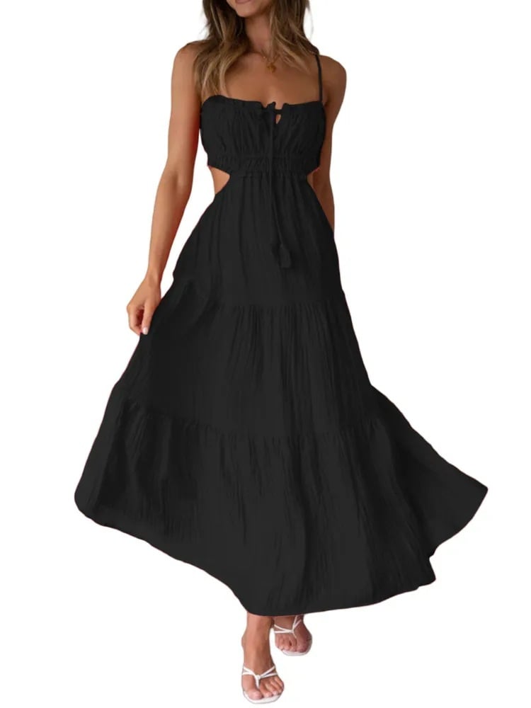 Women Sleeveless Stitching Swing Maxi Dress (Buy 2 Free Shipping)