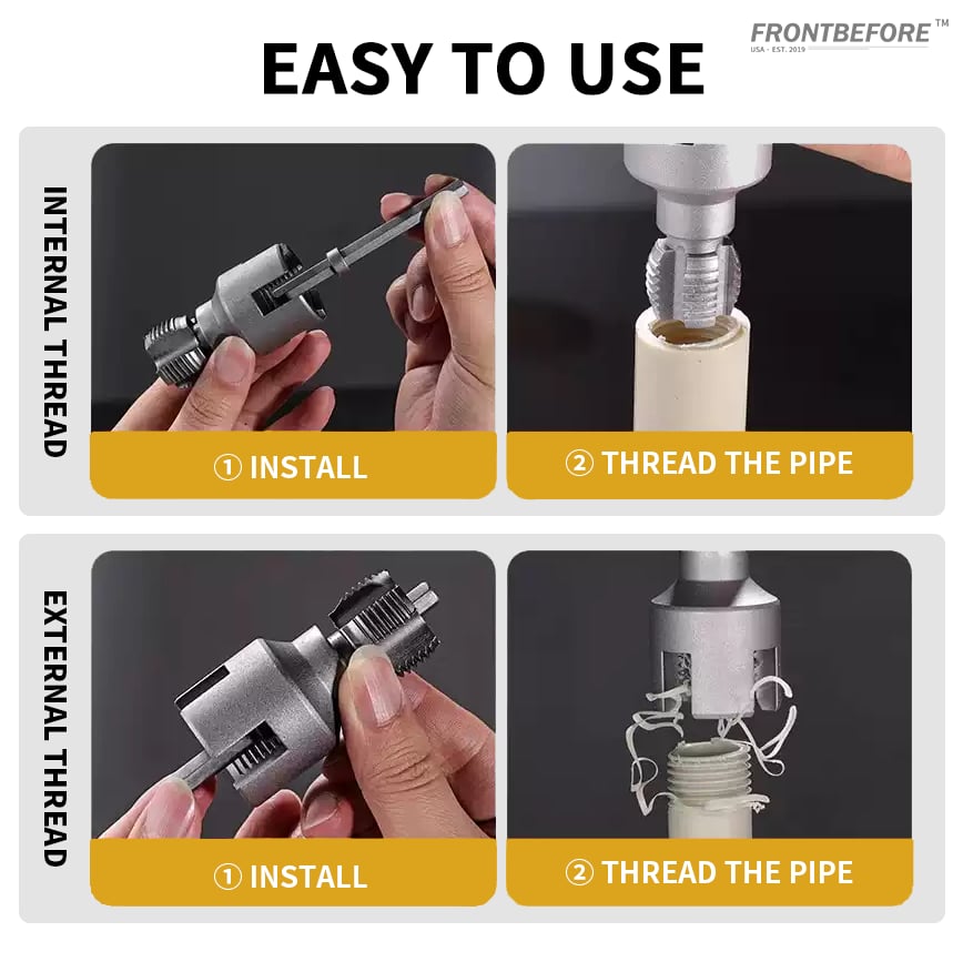 🔩💕Integrated Internal & External Pipe Threading Tool