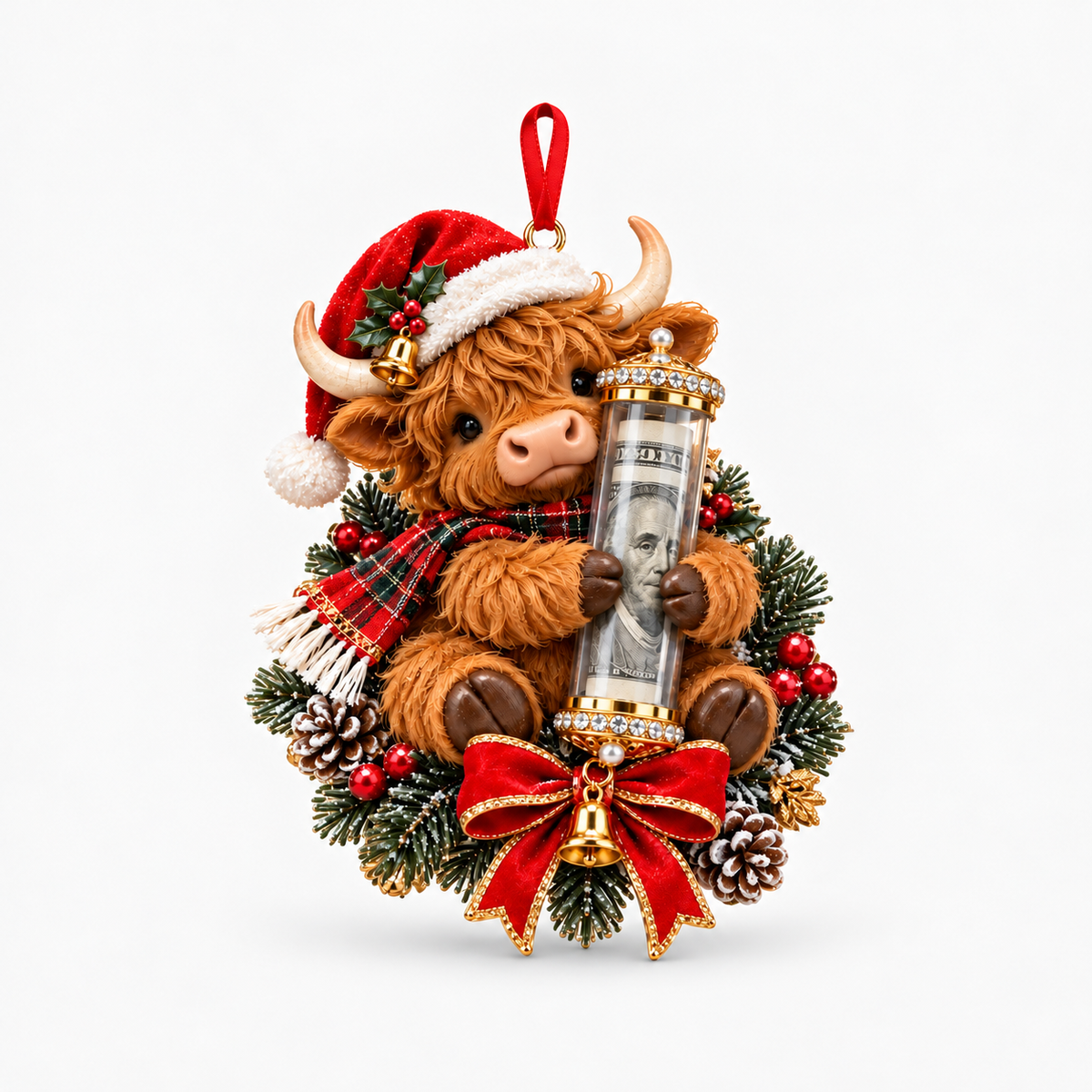 Animal Christmas Money Ornament