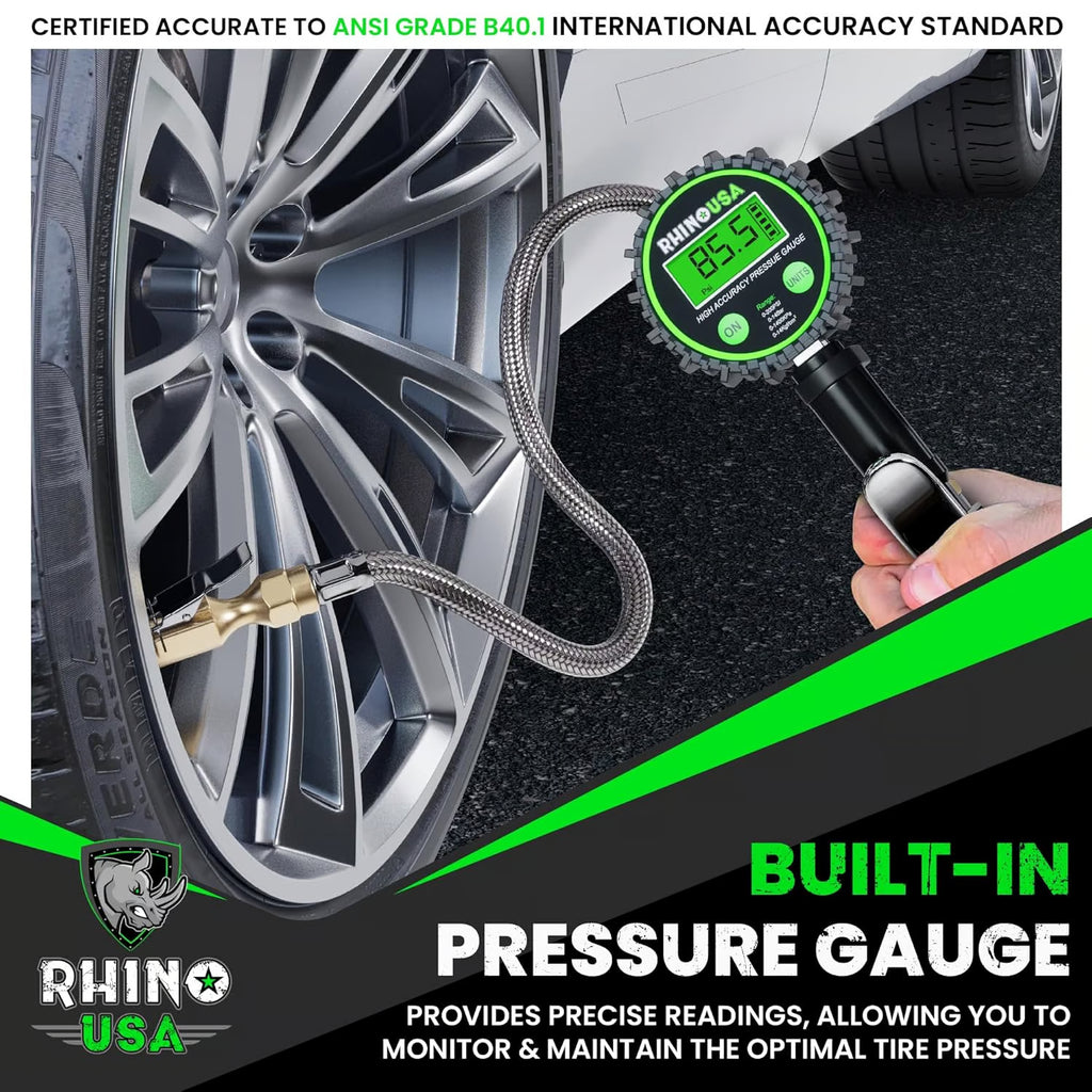 🚗Rhino Digital Tire Inflator with Pressure Gauge