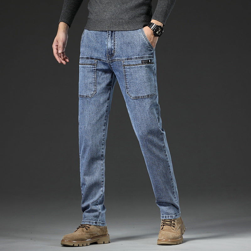 Comfortable Multi-Pocket High Durable Cargo Jeans👖