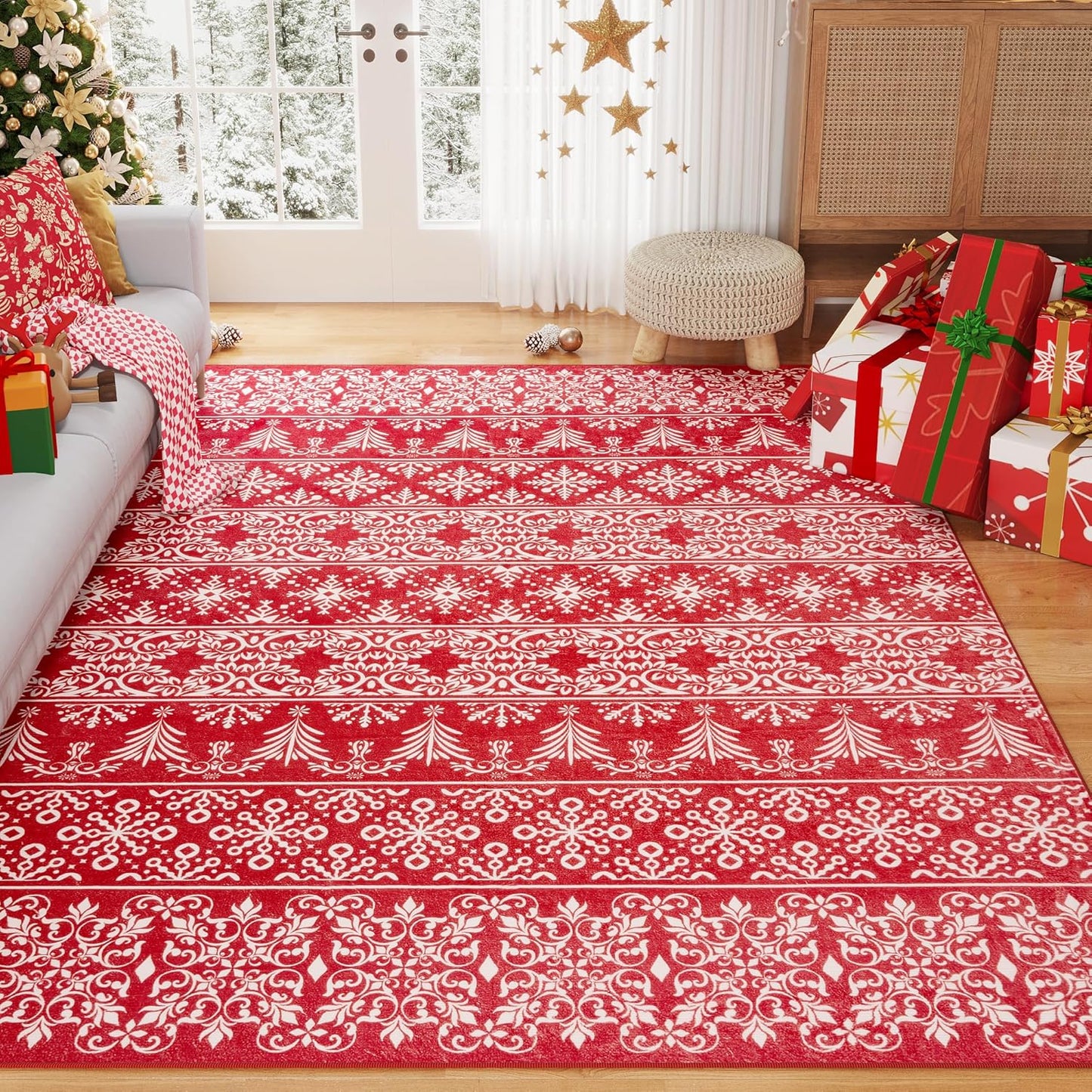 🎄Washable Christmas Carpet Rug | 🎁Buy 2 Free Shipping🔥