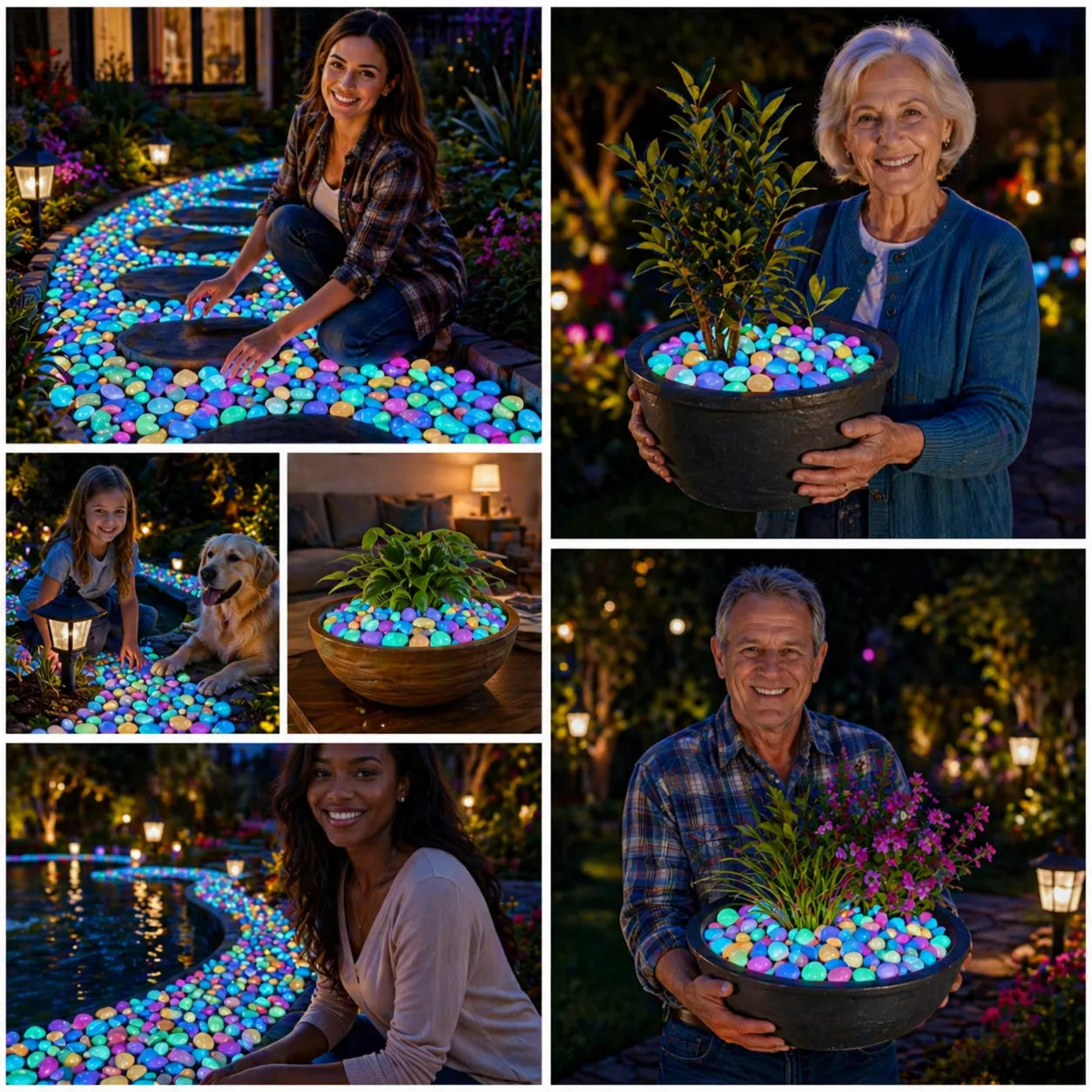 🌟Glowing Garden Pebbles——Make your garden beautiful