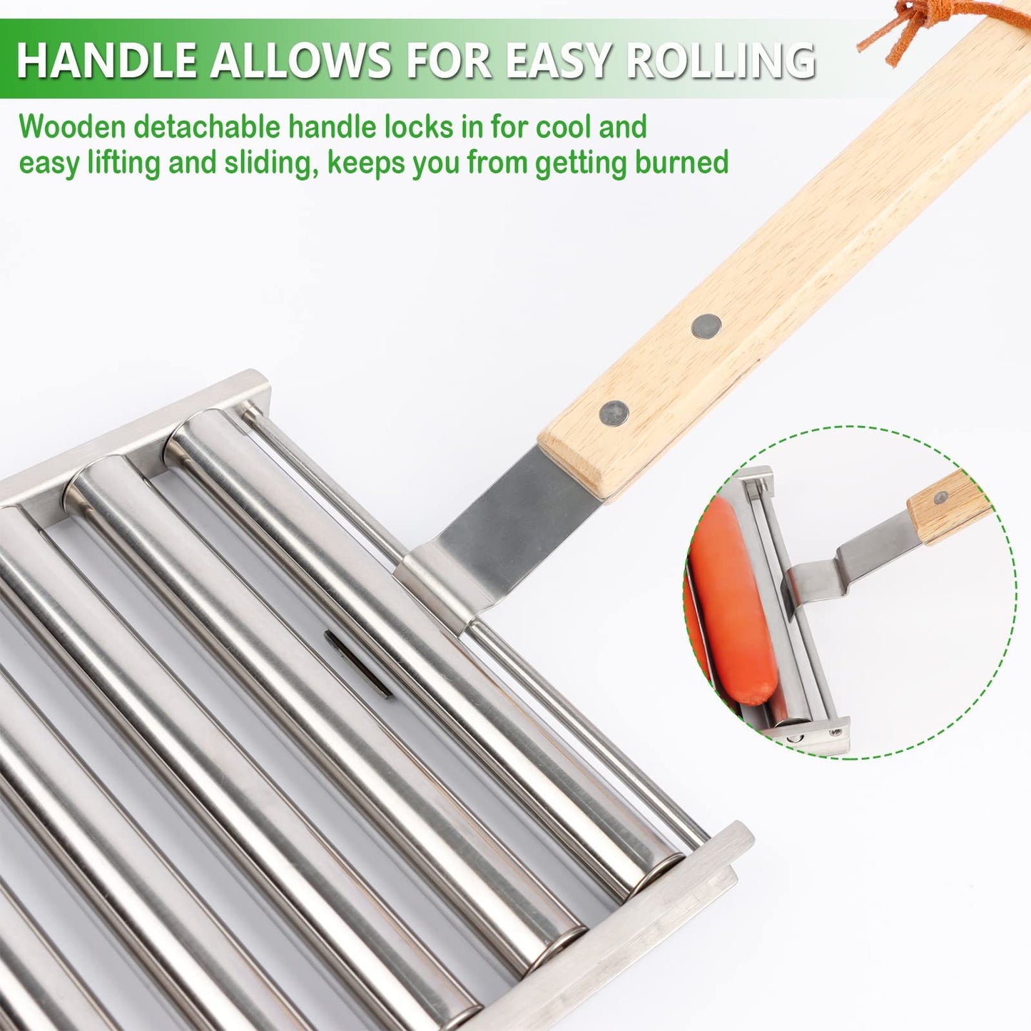 🔥🔥-Hotdog Roller Stainless Steel Sausage Roll Rack