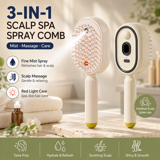 Electric Mist-Spraying Massage Cushion Brush