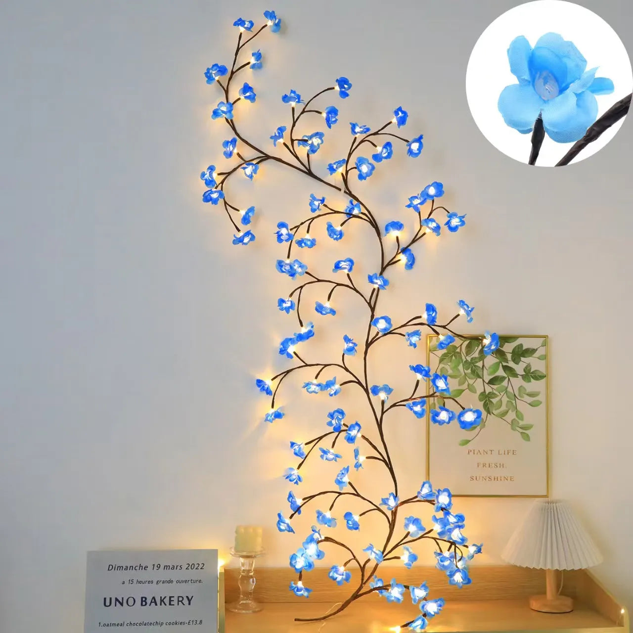 🌸🌸Bendable LED rattan flower ambient light