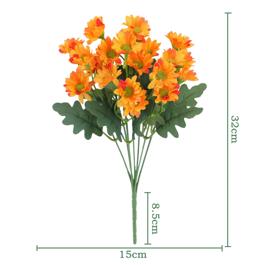 💥Artificial Outdoor Sunset Mums Flowers - UV resistant, Waterproof, Windproof