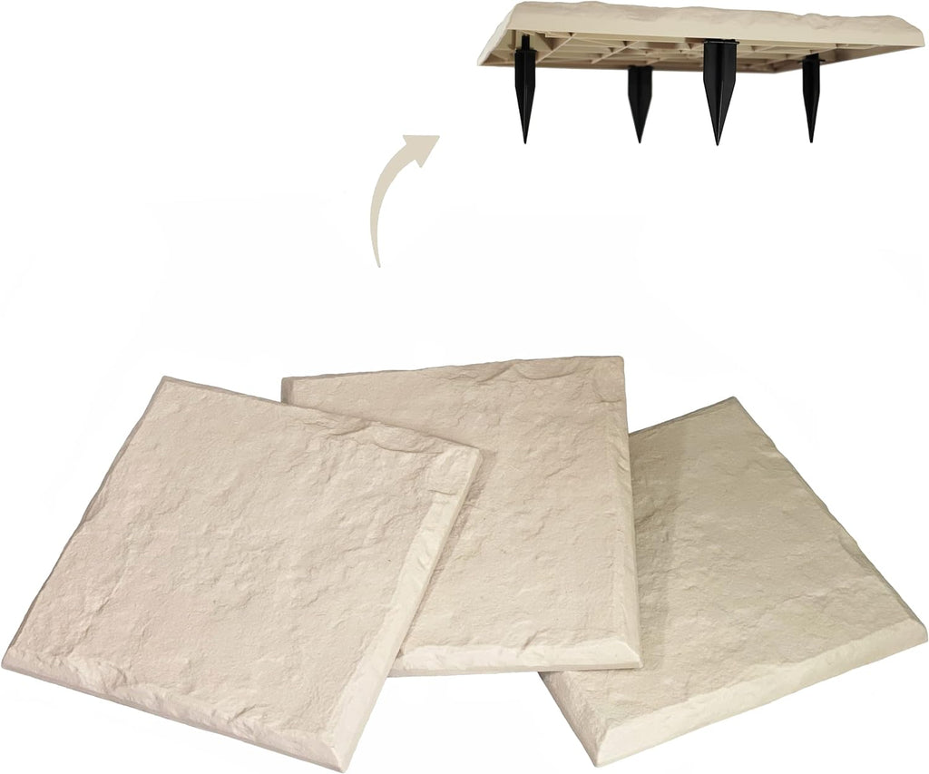 15.5” Decorative Stepping Stones That Stake Into The Ground