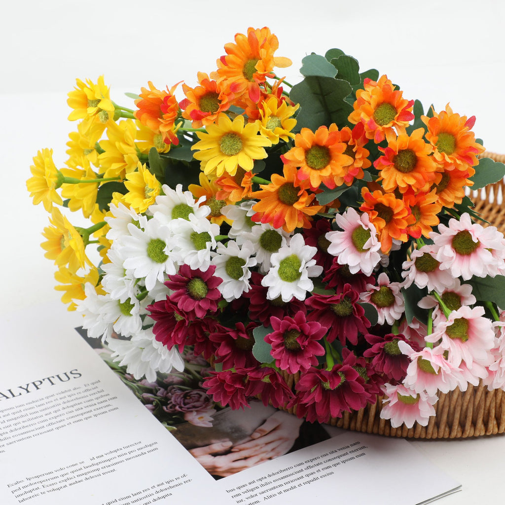 💥Artificial Outdoor Sunset Mums Flowers - UV resistant, Waterproof, Windproof