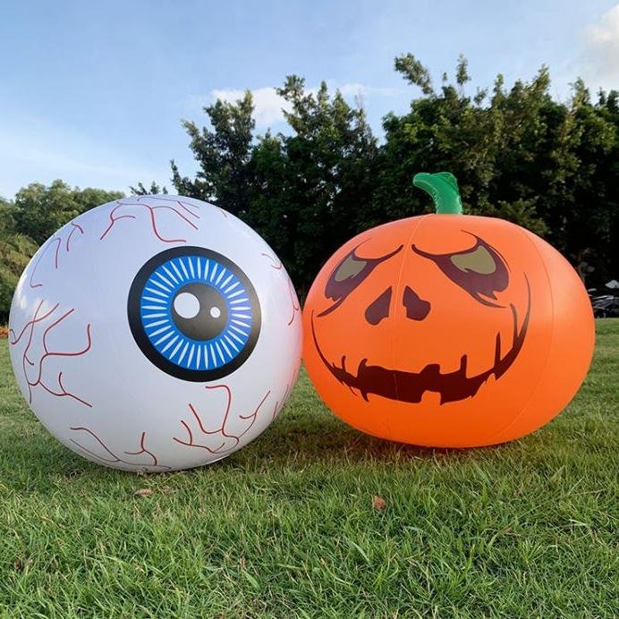 🎃🎃Inflatable Led light-up waterproof eyeball pumpkin 13 colours with remote control