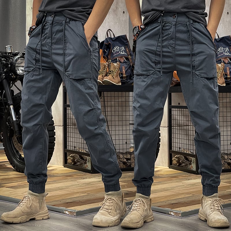 2024 SPRING MEN'S DISTRESSED SLIM FIT BIKER JEANS