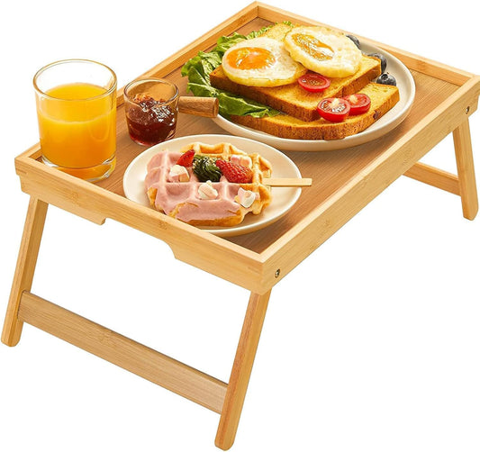 Bamboo Folding Bed Tray Table