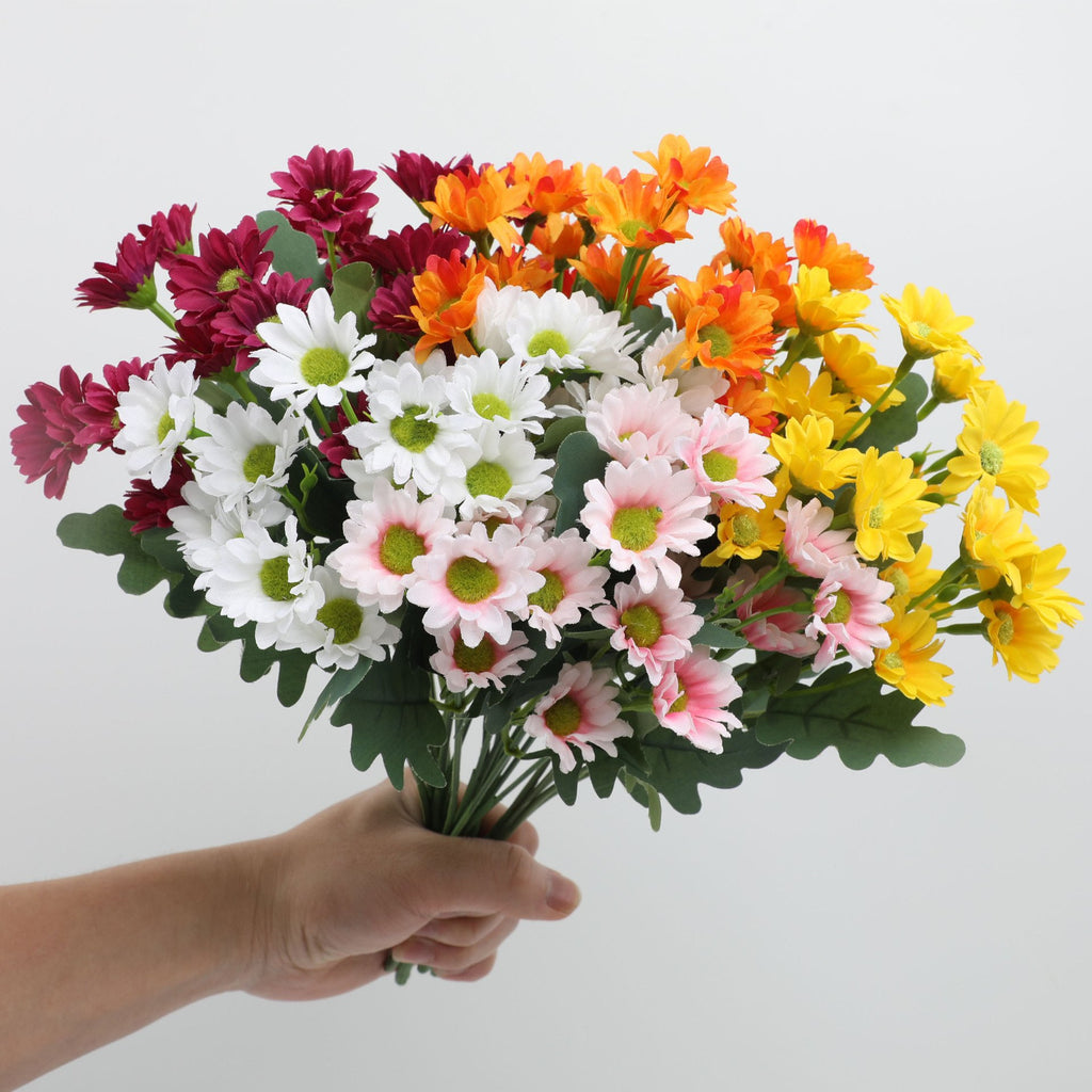 💥Artificial Outdoor Sunset Mums Flowers - UV resistant, Waterproof, Windproof