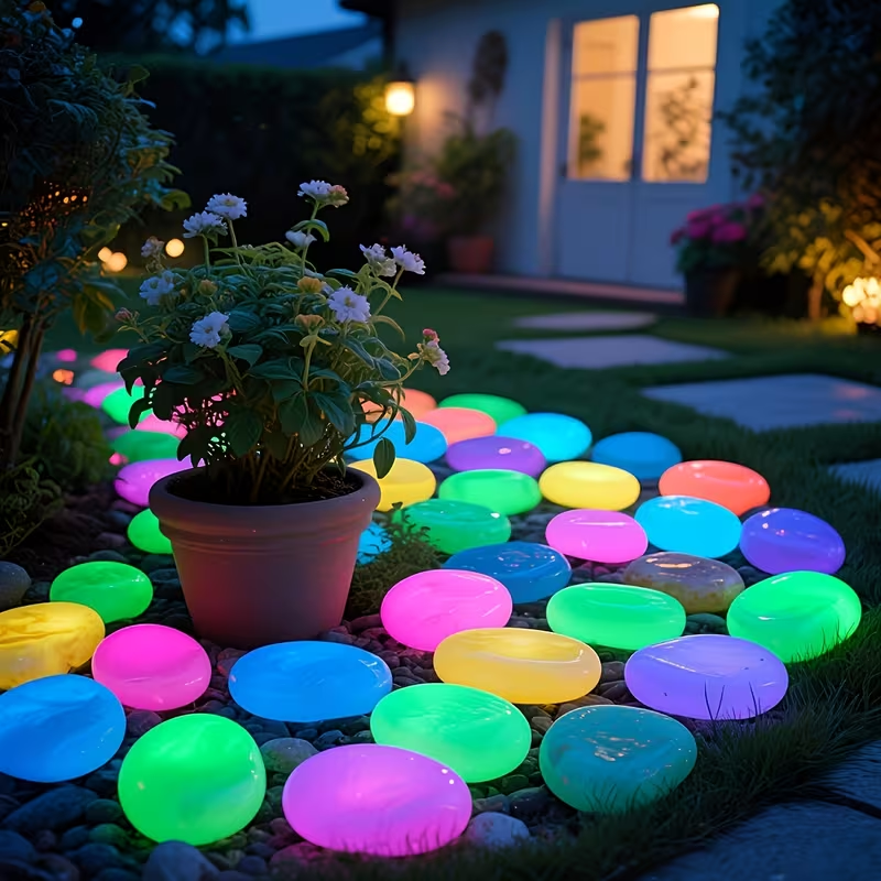 🌟Glowing Garden Pebbles——Make your garden beautiful