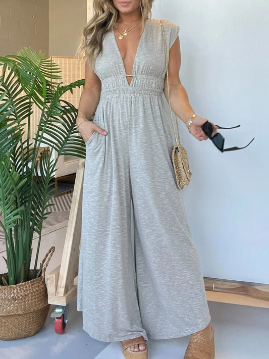 2024 New Deep V Hi Lo Hem Jumpsuit (Buy 2 Free Shipping)