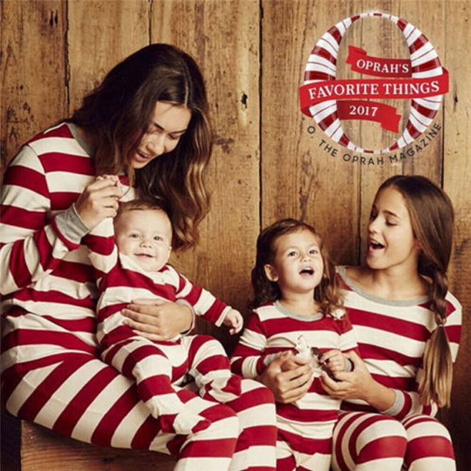 🎄Christmas Red Striped Family Pajamas