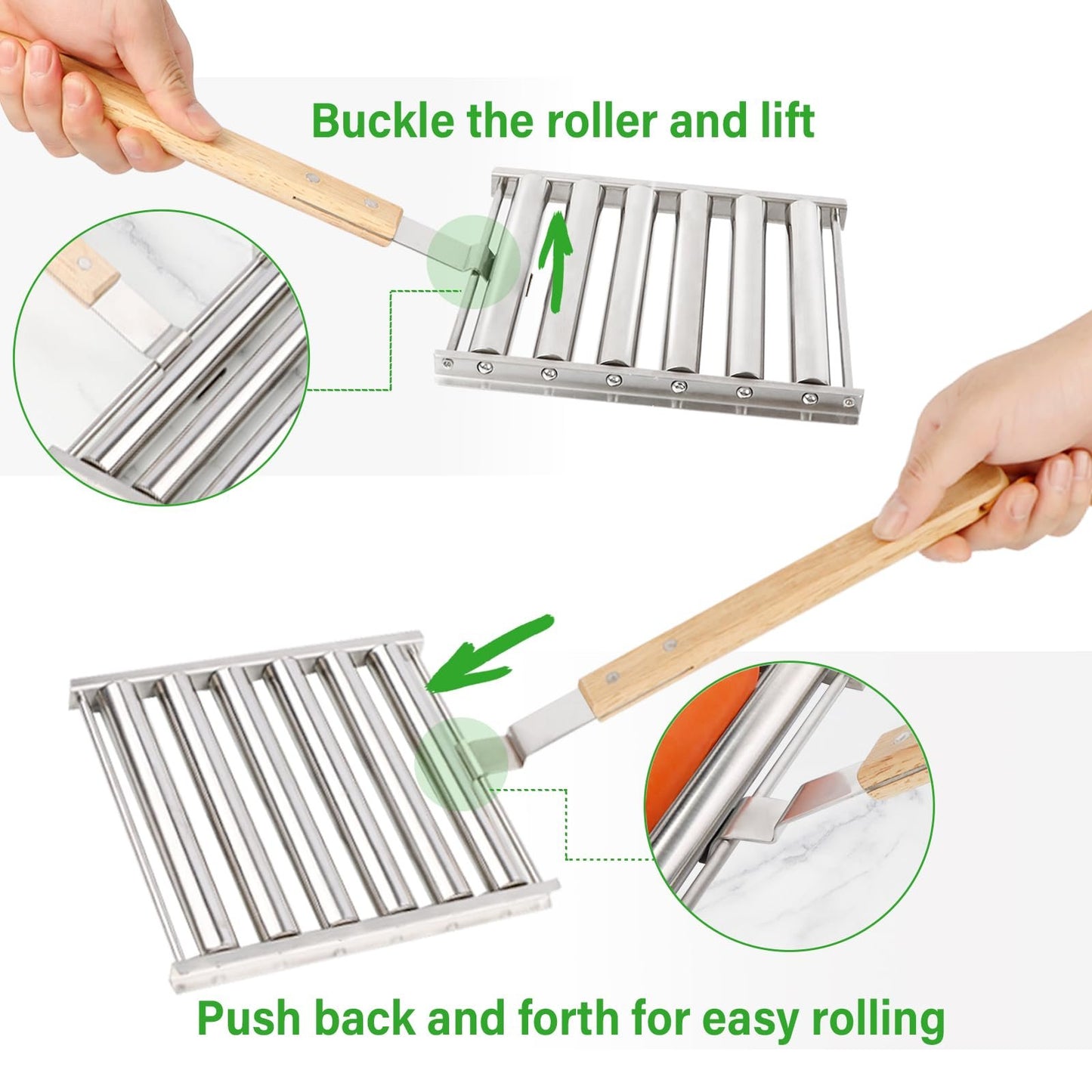 🔥🔥-Hotdog Roller Stainless Steel Sausage Roll Rack