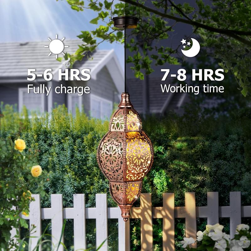 Metal Moroccan Decorative Solar Garden Lights for Yard