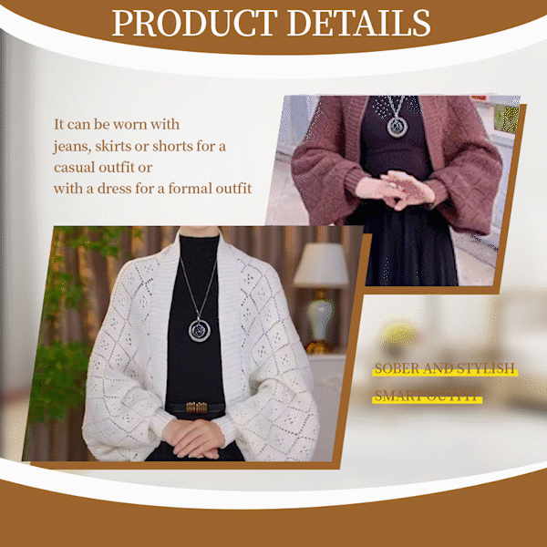 🔥2025 New Fashion🎀Fashion Hollow Out Knitted Shawl Coat