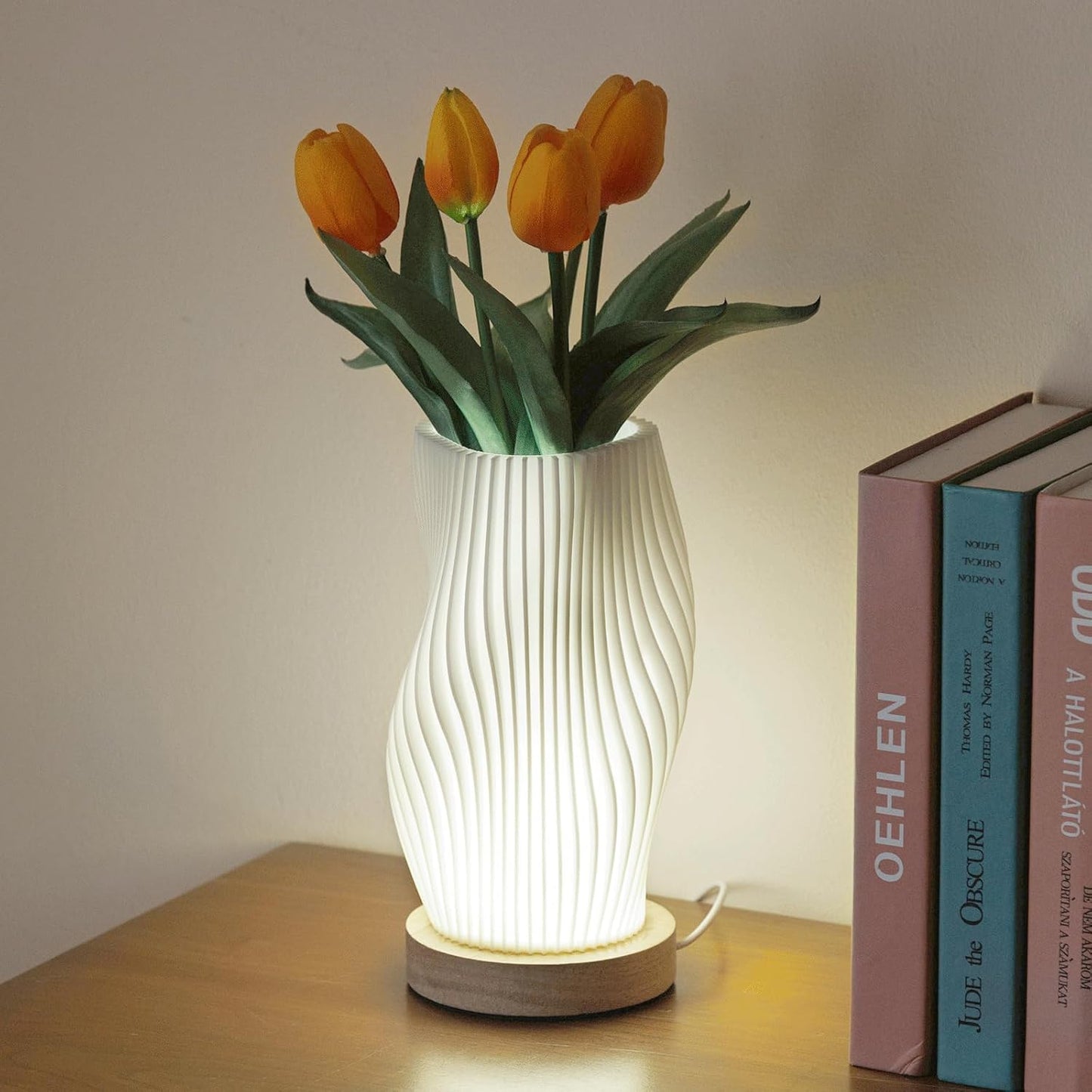 Vintage Style Striped Small Night Light Lamp