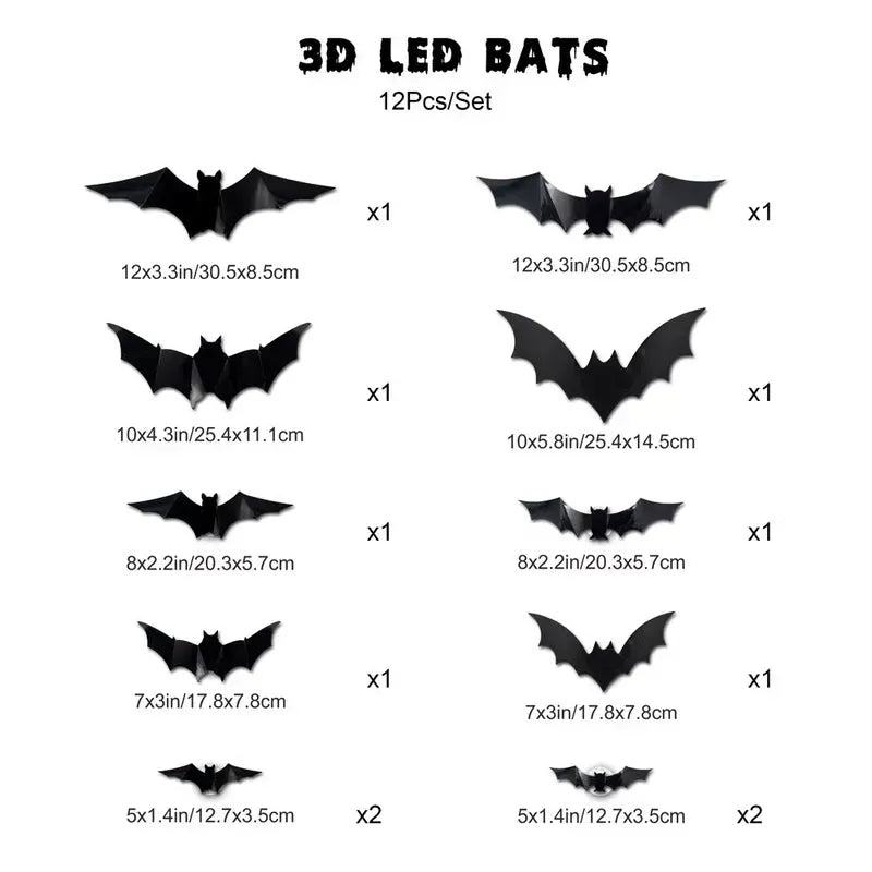 🦇Halloween Special Offer – LED Illuminated 3D Bat Wall Decor