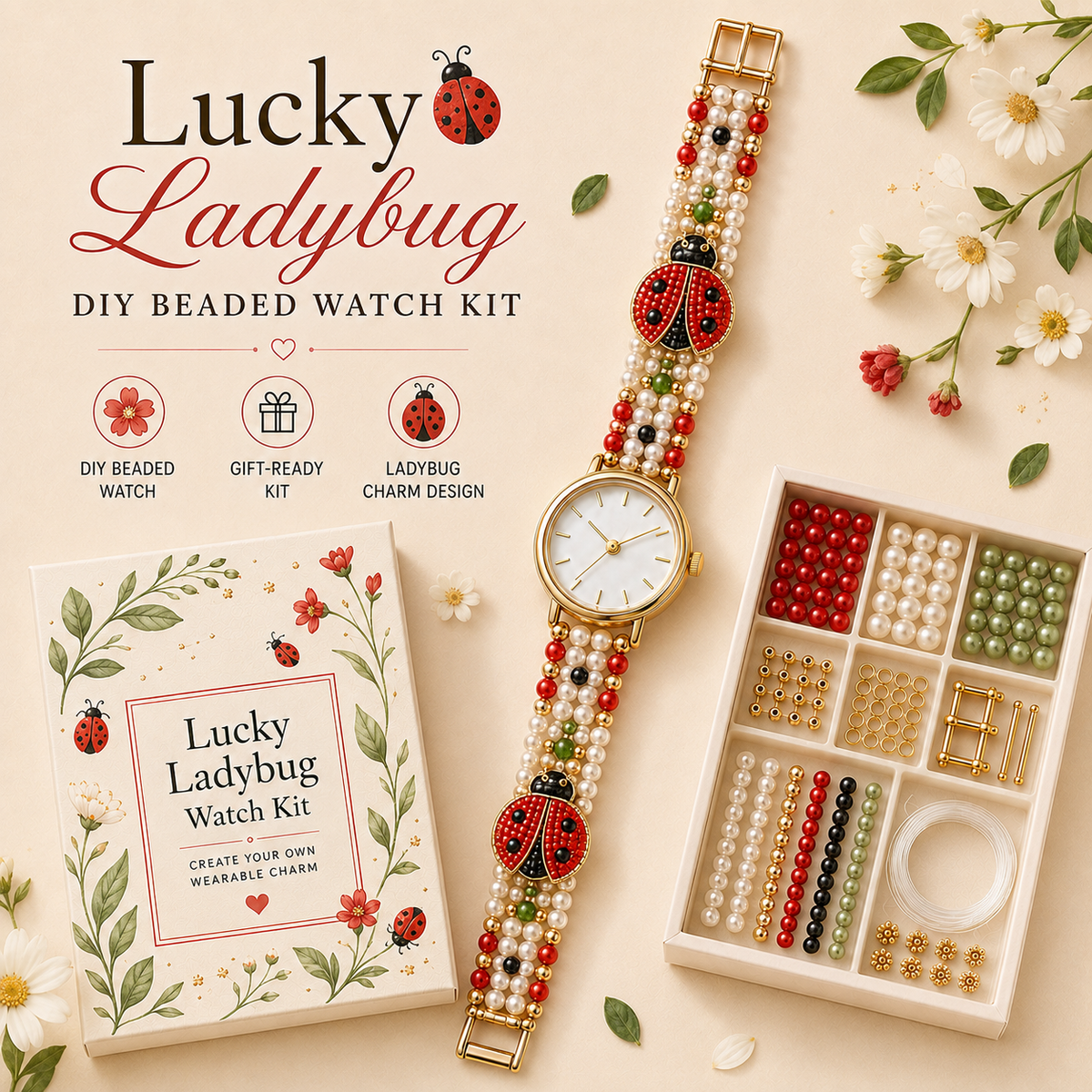 ⌚️✨ DIY Beaded Charm Watch Kit Collection