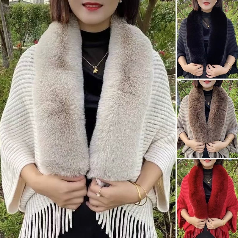 Ladies Knitted Loose Thickened Shawl