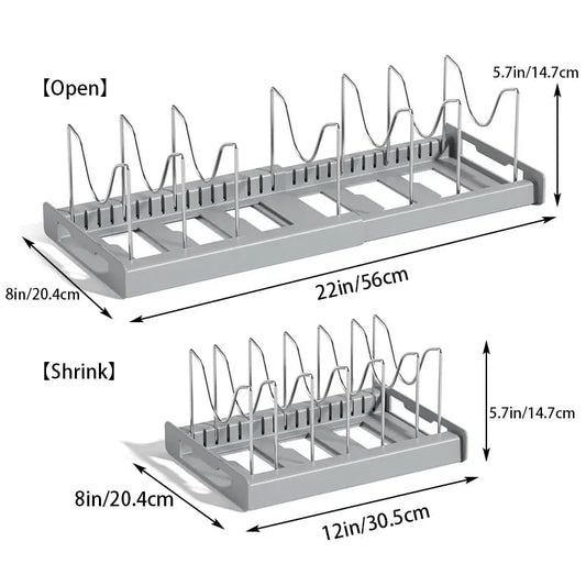 Pot Lids Organizer Rack for Cabinet and Countertop