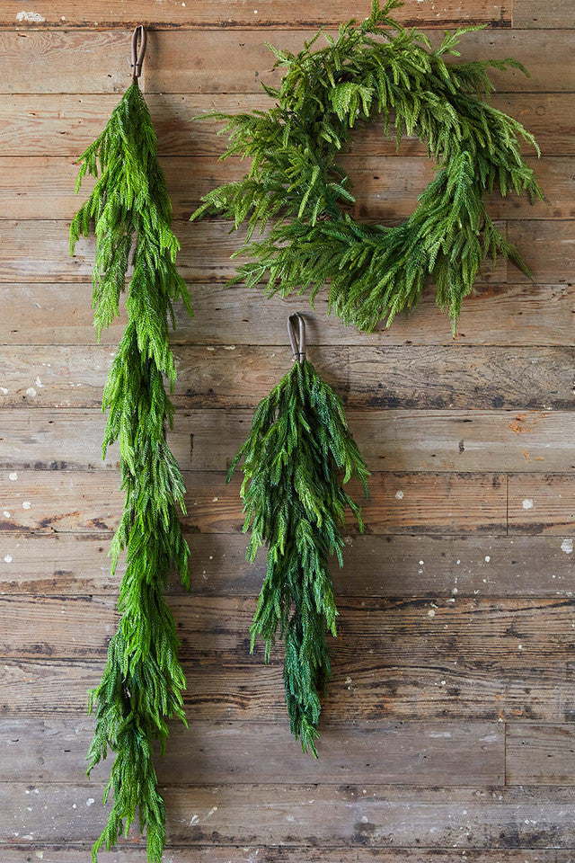 🔥💥Special sale - real touch deluxe norfolk pine garland