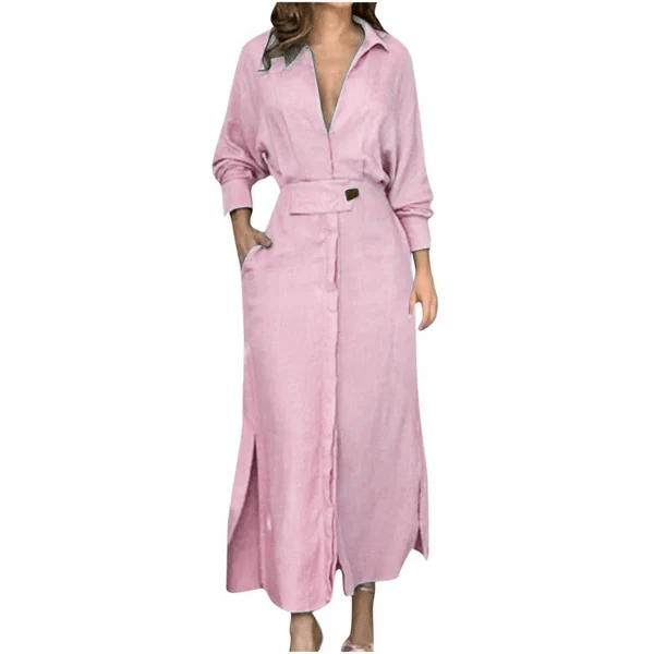 🎁2024 Cotton And Linen Solid Color Maxi Dress
