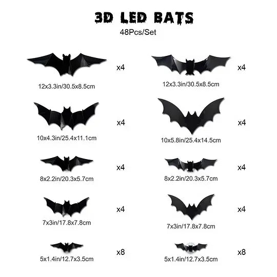 🦇Halloween Special Offer – LED Illuminated 3D Bat Wall Decor