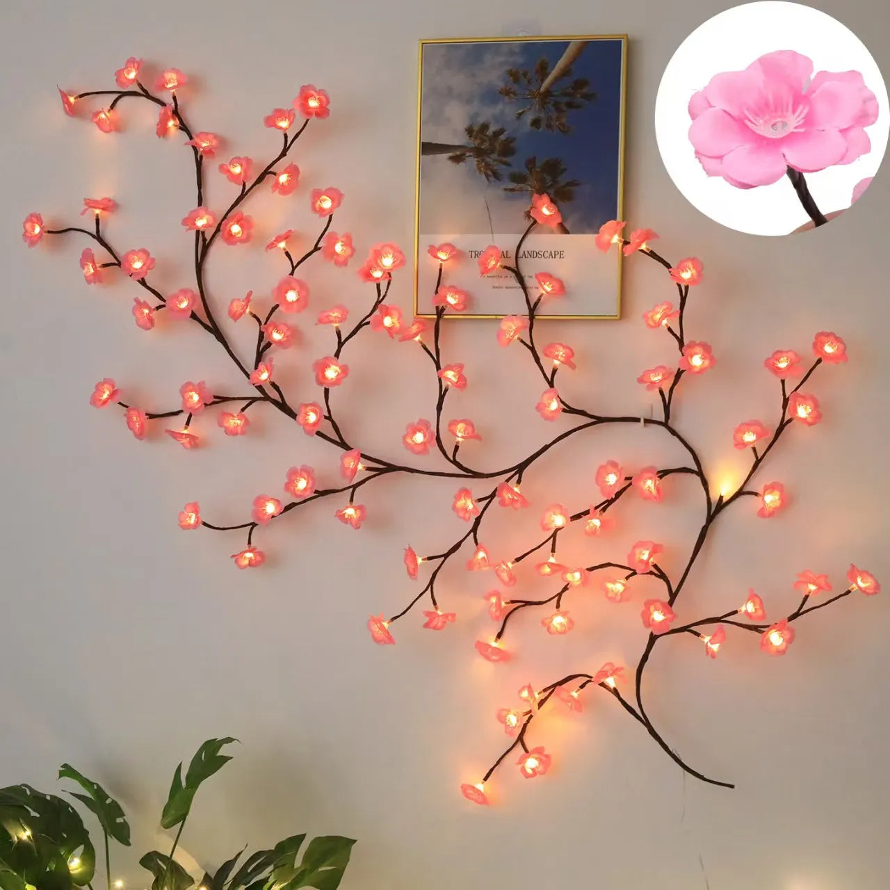 🌸🌸Bendable LED rattan flower ambient light