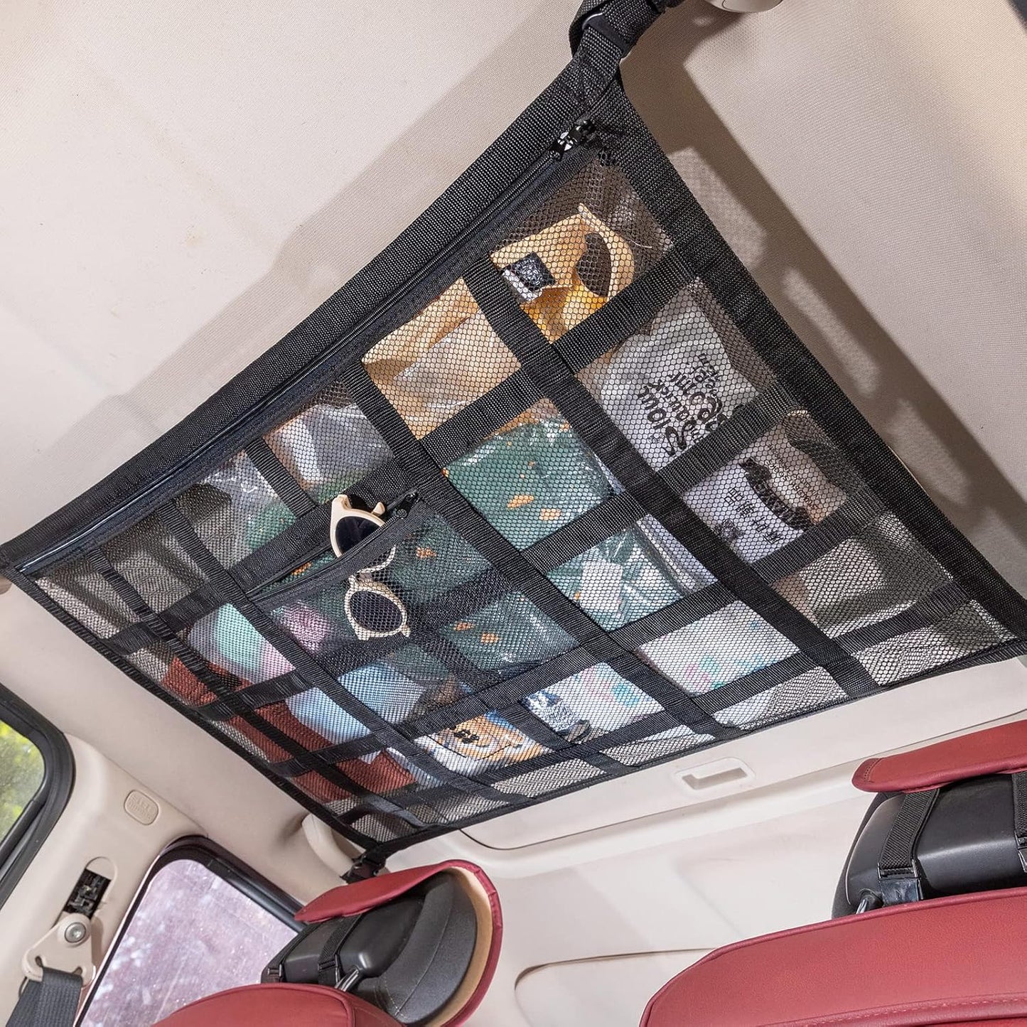 🔥✨HOT SALE -2026 Upgrade Car Ceiling Cargo Net Pocket