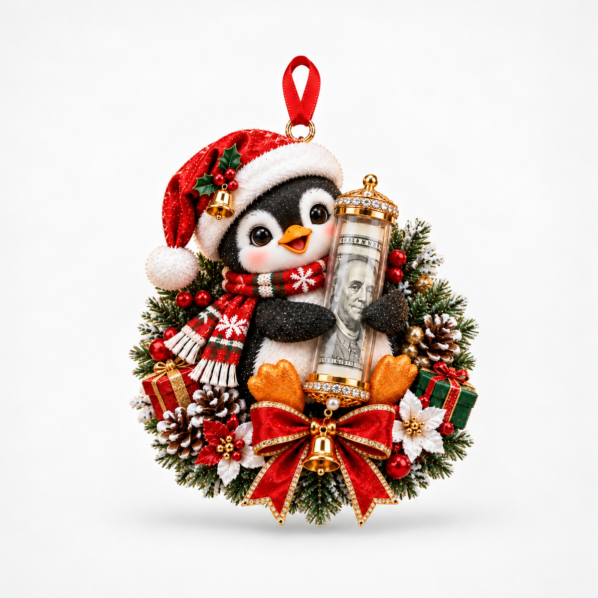 Animal Christmas Money Ornament