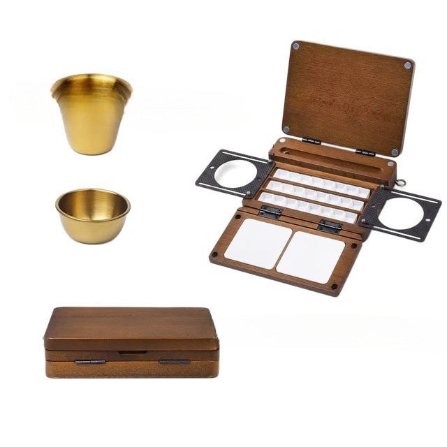 Portable 24-Well Watercolor Palette Set