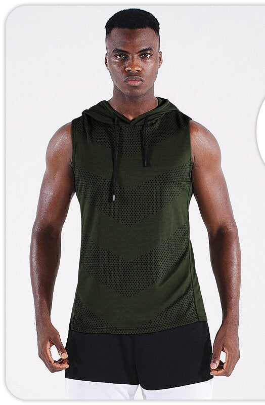 🔥🎁Sleeveless Dri-Fit Hooded Workout Shirts