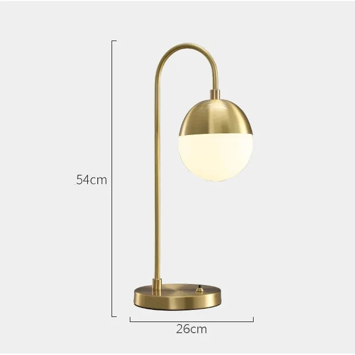 Retro Glass Ball LED Bedside Table Lamp