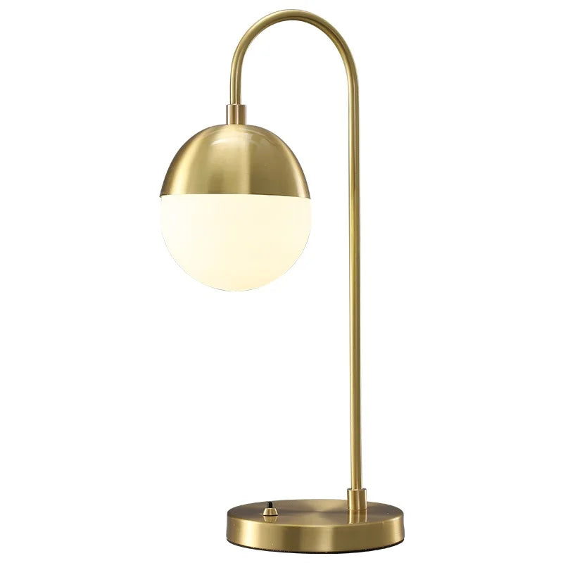 Retro Glass Ball LED Bedside Table Lamp